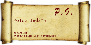 Polcz Iván névjegykártya